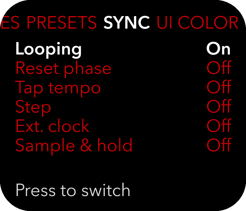 Sync screen